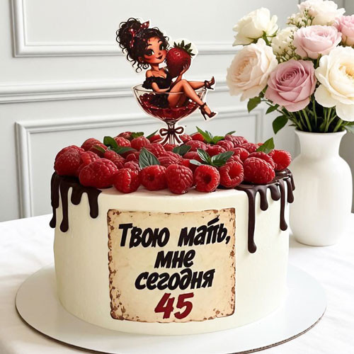 Торт "Мне сегодня 45"