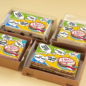 Торт-открытка "Поп-арт с тортом"