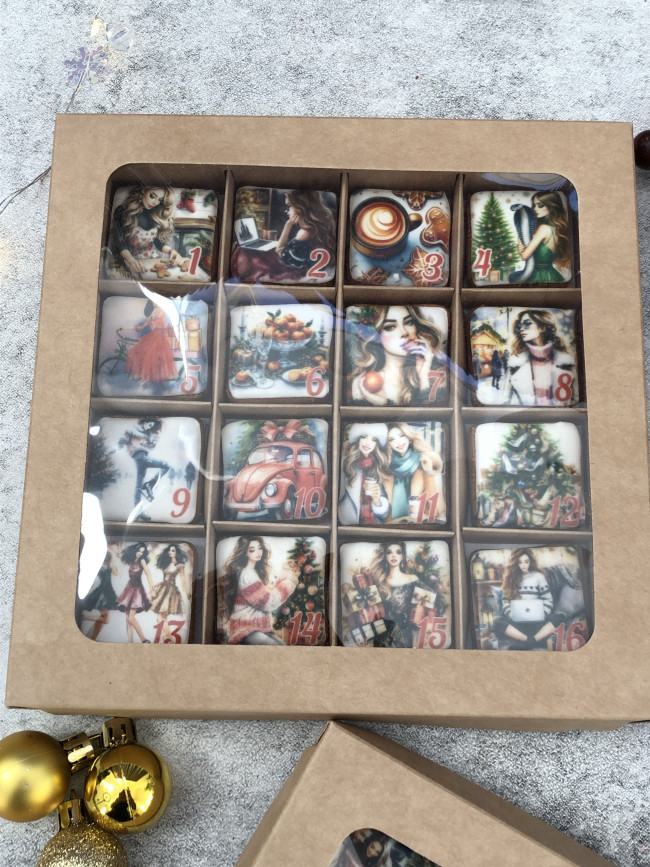 Пряничный Адвент-календарь для современной девушки