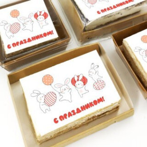 Торт-открытка "Зайчики"