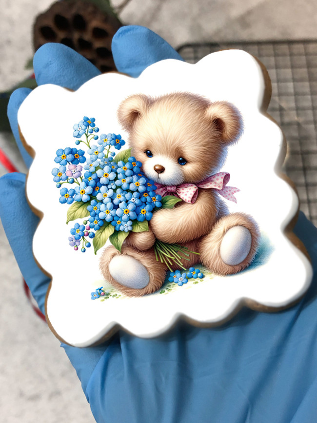 Набор имбирных пряников "Незабудки для мамы", 2 шт   