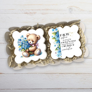 Набор имбирных пряников "Незабудки для мамы", 2 шт   