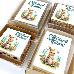 Торт-открытка "Пасхальный зайчик"