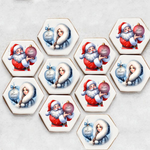 Имбирные пряники Новогодние с логотипом, 10 шт  