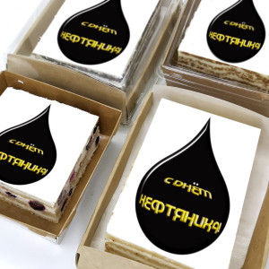 Торт-открытка "Капля нефти"