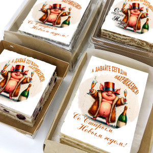 Торт-открытка "Давайте нахрюкаемся"