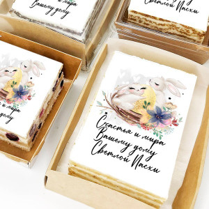 Торт-открытка "Счастья и мира"