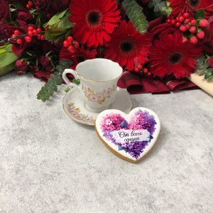 Имбирный пряник-сердце "От всего сердца"    