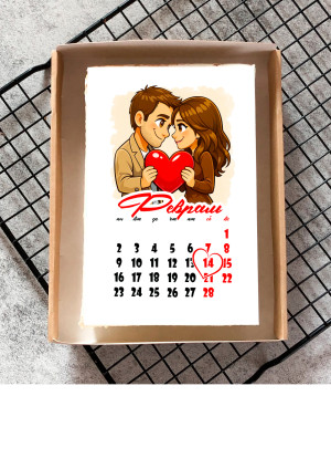 Торт-открытка "Календарь" 