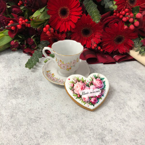 Имбирный пряник-сердце "Моей любимой"