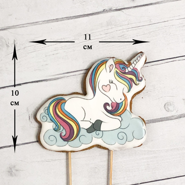 Пряничные топперы, украшение для детского торта "Единорог"  