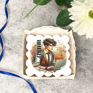 Имбирный пряник "С Днём студента" (юноша)