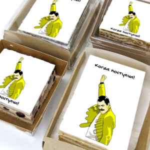 Торт-открытка "Когда поступил"