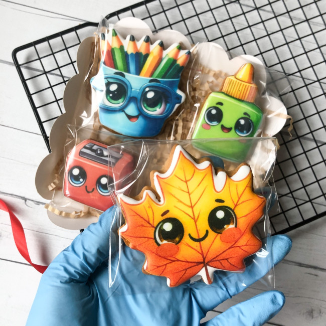 Набор пряников к 1 сентября "Веселая канцелярия", средний