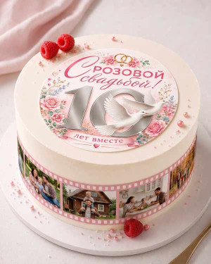 Торт на годовщину свадьбы 10 лет