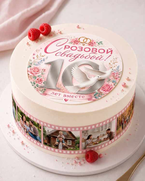 Торт на годовщину свадьбы 10 лет