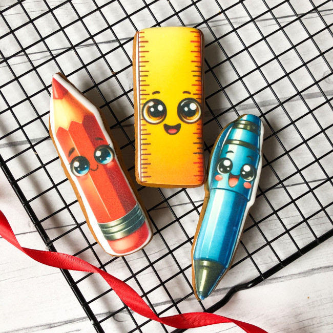 Набор пряников к 1 сентября "Веселая канцелярия", малый