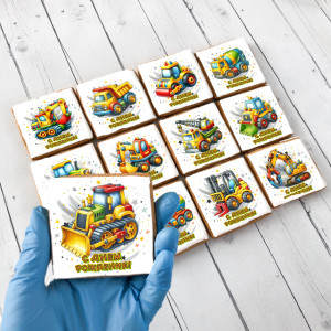 Имбирный пряник "Угощение на День рождения" (техника), 12 шт