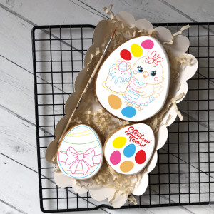 Набор имбирных пряников раскрасок на Пасху "Курочка"  