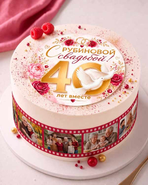 Торт на годовщину свадьбы 40 лет 
