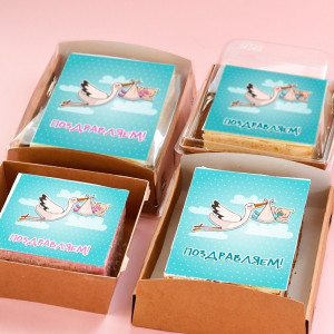 Торт-открытка "Аист"