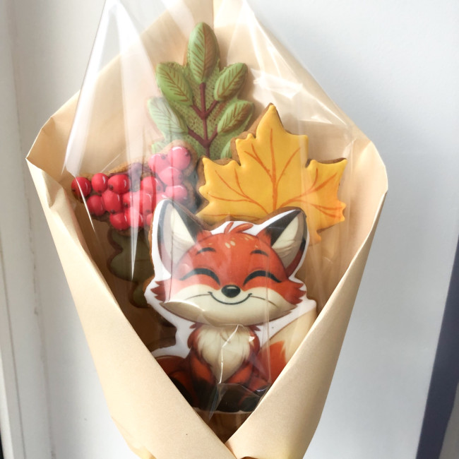 Букет имбирных пряников "Веселый лисенок"