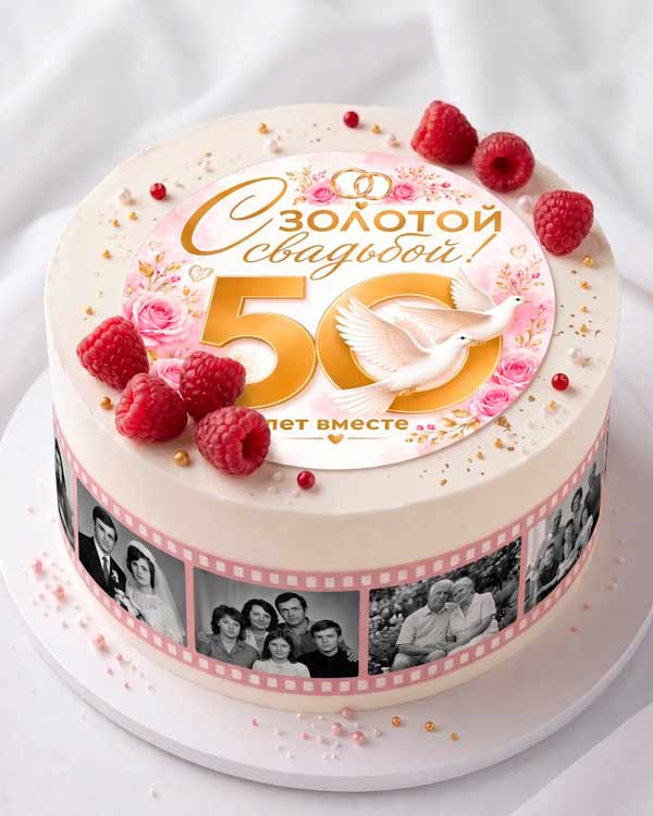 Торт на годовщину свадьбы 50 лет  
