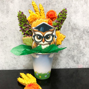 Букет 3D имбирных пряников "Мудрая сова"