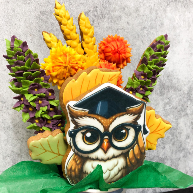 Букет 3D имбирных пряников "Мудрая сова"