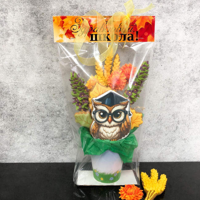 Букет 3D имбирных пряников "Мудрая сова"