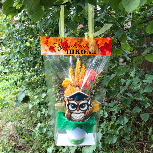 Букет 3D имбирных пряников "Мудрая сова"