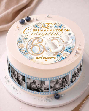 Торт на годовщину свадьбы 60 лет  