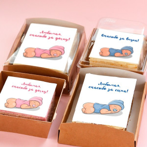 Торт-открытка "Спасибо за малыша"