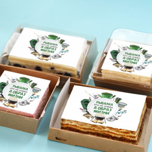 Торт-открытка "Рыбалка это не хобби"