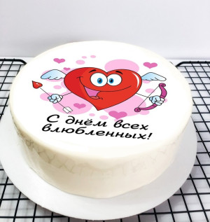 Муссовый торт «С Днём всех влюбленных» Муссовый торт «С Днём всех влюбленных»